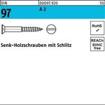 Holzschraube DIN 97 SEKO Schlitz 4x 35 A 2 200 Stück - VPE: 200