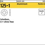 Unterlegscheibe DIN 125-1 A 5,3x10x1 Aluminium 1000 Stück - VPE: 1000