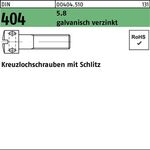 Kreuzlochschraube DIN 404 Schlitz M5x 10 5.8 galv.verz. 100 Stück - VPE: 100