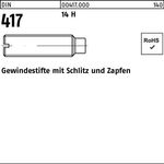 Gewindestift DIN 417/ISO 7435 Schlitz/Zapfen M12x 25 14 H 50 Stück - VPE: 50