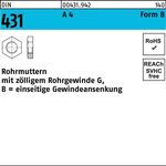 Rohrmutter DIN 431 BG 1 A 4 1 Stück