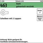 Scheibe DIN 463 2 Lappen 10,5 Stahl galv.verz. 1000 Stück - VPE: 1000