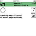 Sicherungsring DIN 471 15x 1 Federstahl zinklamellenb. Regelausf. 1000 Stück - VPE: 1000