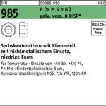 Sechskantmutter DIN 985 Klemmteil M4 8 (=M5 = 6 ) galv.verz. 8 DiSP 1000St. - VPE: 1000