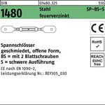 Spannschloss DIN 1480 offen 2Blattschrauben SP BS-S M27 Stahl feuerverz. 1St.
