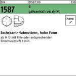 Sechskanthutmutter DIN 1587 M3 6 galv.verz. 100 Stück - VPE: 100