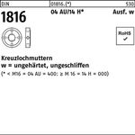 Kreuzlochmutter DIN 1816 M22x 1,5 Automatenstahl/14 H 10 Stück - VPE: 10