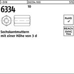 Sechskantmutter DIN 6334 M8 SW 13 10 100 Stück - VPE: 100