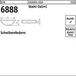 Scheibefeder DIN 6888 8x 9 Stahl C45+C 50 Stück - VPE: 50