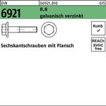 Sechskantschraube DIN 6921 Flansch M10x 20 8.8 galv.verz. 200 Stück - VPE: 200