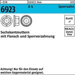 Sechskantmutter DIN 6923 Flansch M6 A 4 Sperrzahnung 500 Stück - VPE: 500