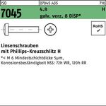 Flachkopfschraube ISO 7045 PH M5x16-H 4.8 galv.verz. 8 DiSP 1000St. - VPE: 1000