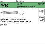 Gewindeschneidschraube DIN 7513 FormB Zylinder Schlitz BM 3x16 Sta verz. 1000St. - VPE: 1000