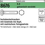 Sechskantschraube ISO 8676 VG M12x1,5x 50 8.8 galv.verz. 100 Stück - VPE: 100