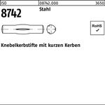 Knebelkerbstift ISO 8742 kurzen Kerben 3x 10 Stahl 250 Stück - VPE: 250