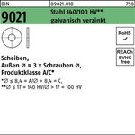 Scheibe DIN 9021 17x 50x3 Stahl 140/100 HV galv.verz. 100 Stück - VPE: 100