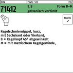 Kegelschmiernippel DIN 71412 FormB-M BM 8x1 SW 9 5.8 galv.verz. 100St. - VPE: 100
