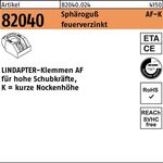 Klemme R 82040 KM 12 Sphäroguß feuerverz. 1 Stück LINDAPTER