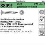 Schraube R 88092 LIKO/PZ 4x30/25-Z Stahl galv. vernickelt 1000St. SPAX - VPE: 1000