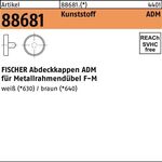 Abdeckkappen R 88681 10 Ku. weiß 100 Stück FISCHER - VPE: 100