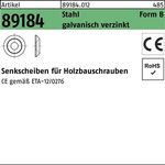 Senkscheibe R 89184 B 10 Stahl galv.verz. 50 Stück - VPE: 50