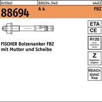 Bolzenanker R 88694 FBZ 12/20 A 4 20 Stück FISCHER - VPE: 20