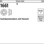 Sechskantmutter EN 1661 Flansch M10 8 500 Stück - VPE: 500
