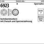 Sechskantmutter DIN 6923 Flansch M4 8 Sperrverzahnung 1000 Stück - VPE: 1000