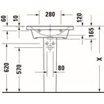 Duravit Möbelwaschtisch D-NEO m ÜL m HLB 1 Hahnloch 600x480mm weiß