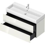 Duravit Waschtischunterbau L-CUBE 1184x459mm 2 Schubk we hgl ES Ah mitte