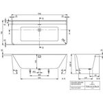 V&B Vorwandwanne COLLARO DUO 1795x790mm, Colour on Demand we