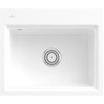 V&B Einbauspüle SUBWAY STYLE 60 S FLAT 580x490mm Abtr. anthr. Handbet. sn white