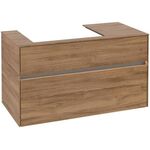 V&B Waschtischunterschrank COLLARO 100x54,8x50cm WT li m LED-B. Kansas Oak