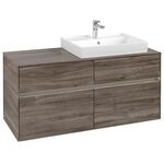 V&B Waschtischunterschrank COLLARO 120x54,8x50cm WT re m LED-B. Stone Oak