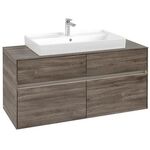 V&B Waschtischunterschrank COLLARO 120x54,8x50cm WT mttg m LED-B. Stone Oak