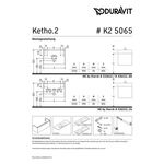 Duravit Waschtischunterbau Ketho.2 1210x440x480mm weiß supermatt