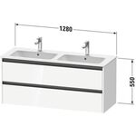 Duravit Waschtischunterbau Ketho.2 1280x550x480mm weiß hochglanz