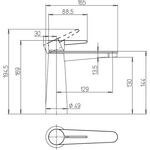 VB Einhebel-Waschtischarmatur Conum 49x169x165mm ohne Ablaufgarnitur Chrom