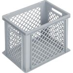 Transportbehälter L400xB300xH320mm grau PP Durchfassgr.Seitenwände durchbrochen