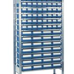 Steckregal H2000xB1000xT500mm Anbauregal 14 Stahlböden 56 x 7,28 x 8