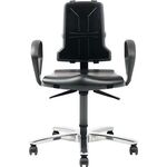 Arbeitsdrehstuhl Sintec 160 Gleiter+Rl.Integralschaum schwarz 450-600/490-640mm