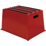Schwerlasttritt Stufen 1 Plattform-H.307mm Ku.rot