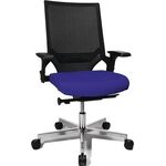 Bürodrehstuhl m.Punktsynchrontechnik schwarz/blau 420-550mm Trgf.110kg TOPSTAR