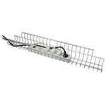 Kabelkorb B790xT100xH80-85mm silber f.Schreibtisch
