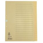 Esselte Register 621006 blanko DIN A4 20Bl. Papier chamois
