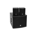 OMNITRONIC Set MOLLY-12A Subwoofer aktiv + 2x MOLLY-6 Top 8 Ohm, schwarz