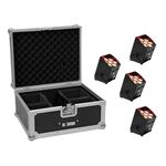 EUROLITE Set 4x AKKU UP-7 QCL Spot QuickDMX + Case