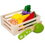 Holzobst in Obststeige 9-teil.
