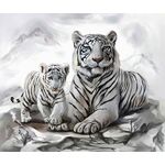Diamond Painting Tigermama 40x30cm
