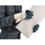 Handschuhe ActivArmr® Hycron® 27-607 Gr.10 weiß/blau BW-Jersey m.Nitril - VPE: 12